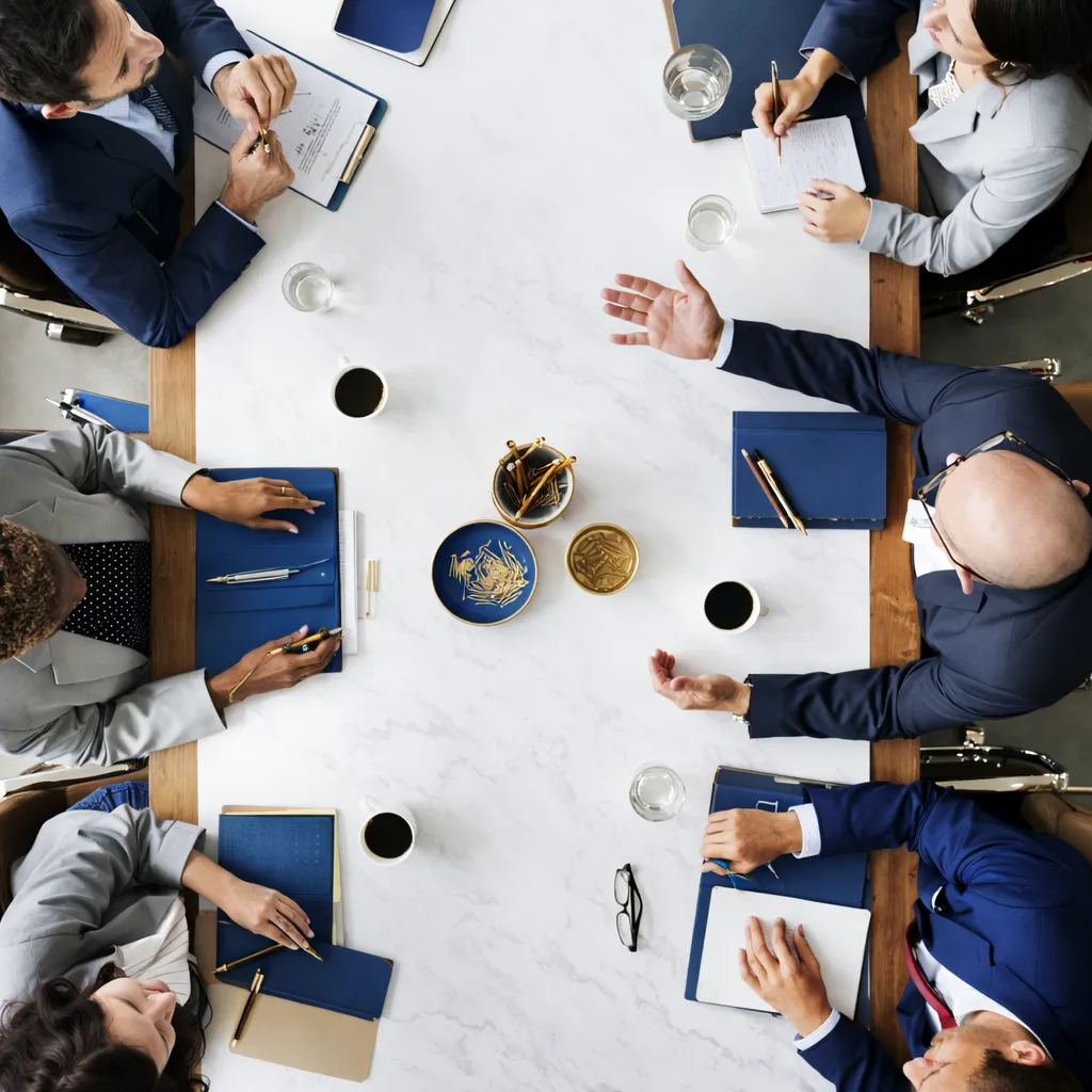 Small team collaborating closely